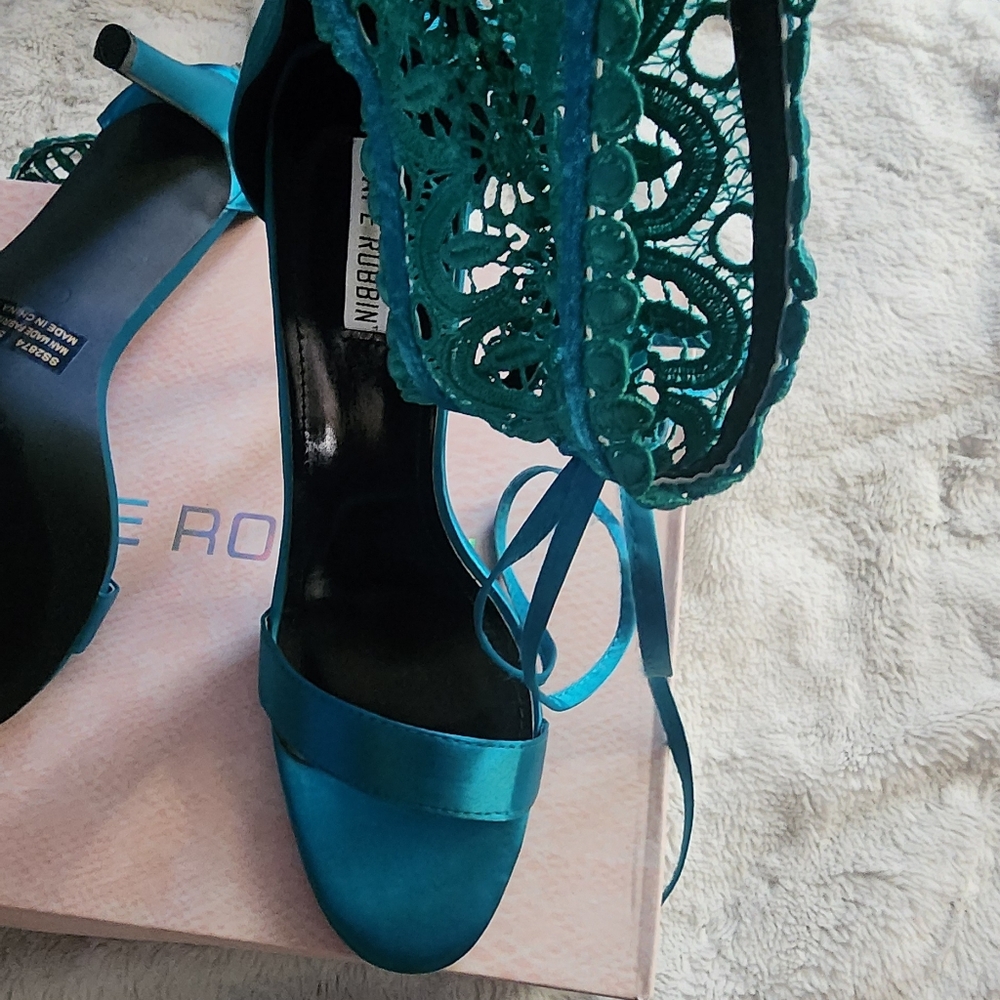 Cape Robbin Teal Lace-Up Heels